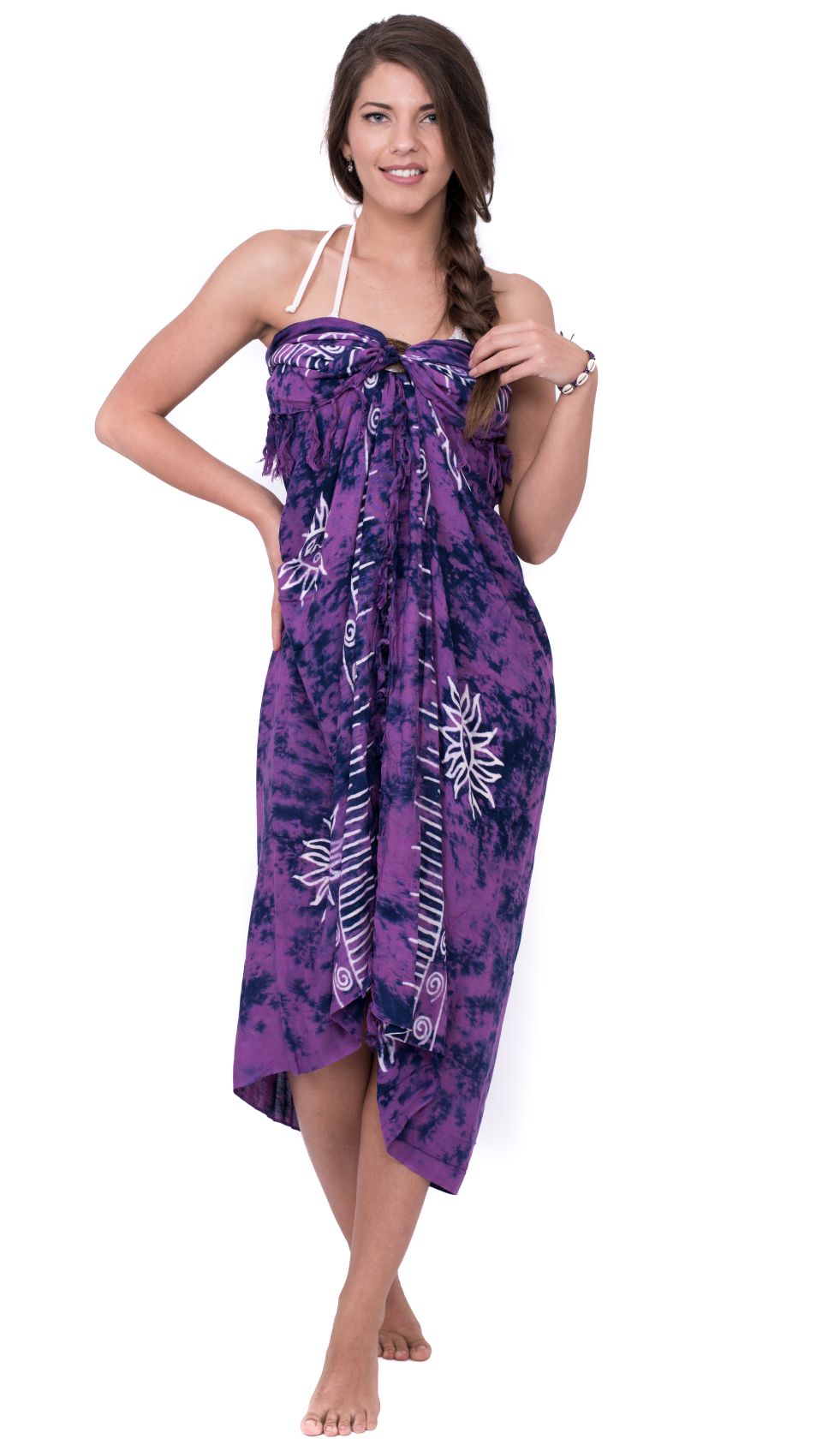 Tokoriki Sarong in Lila und Blau